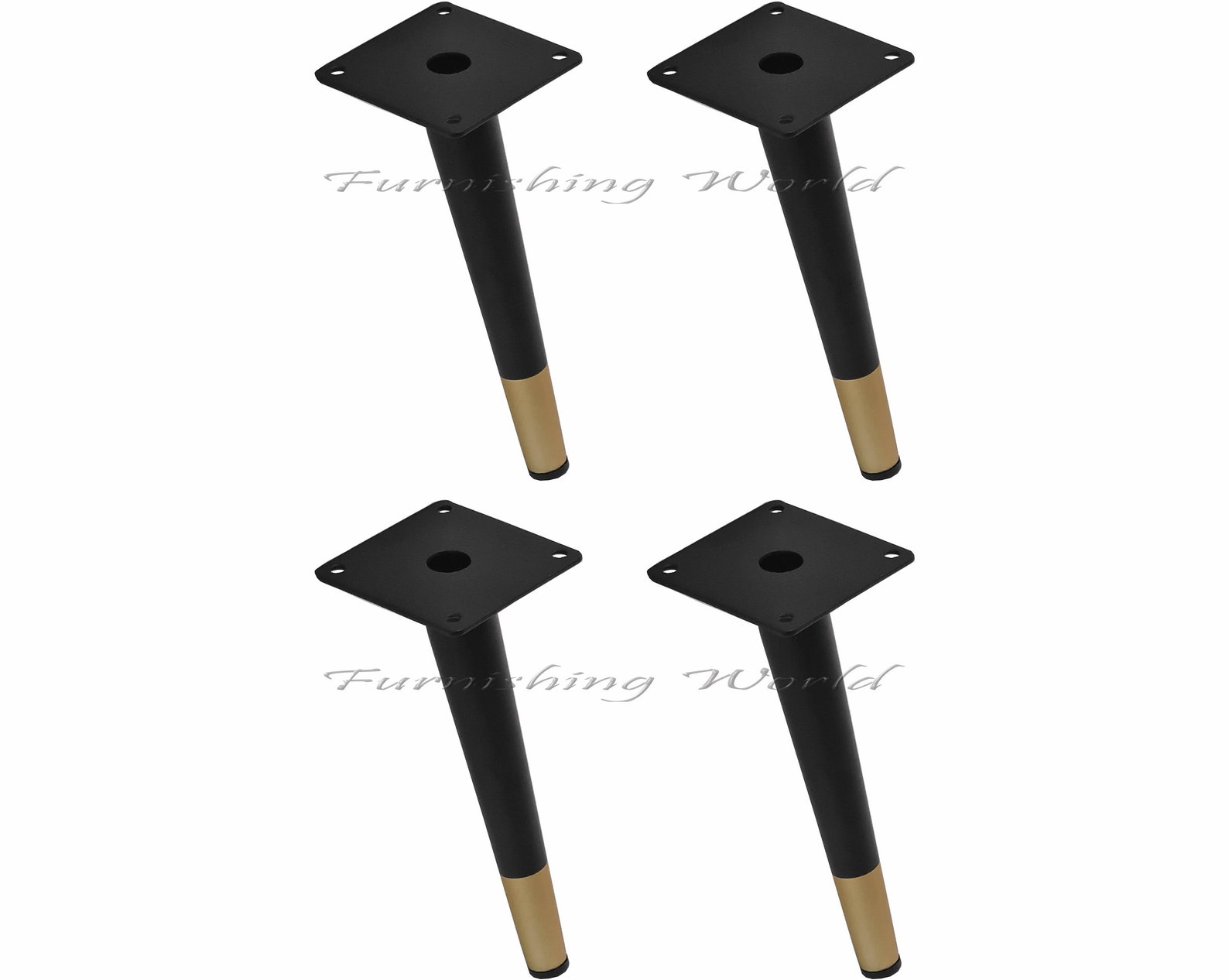 4x Black & Gold Chrome Furniture Feet / Legs for Wardrobe Etsy UK