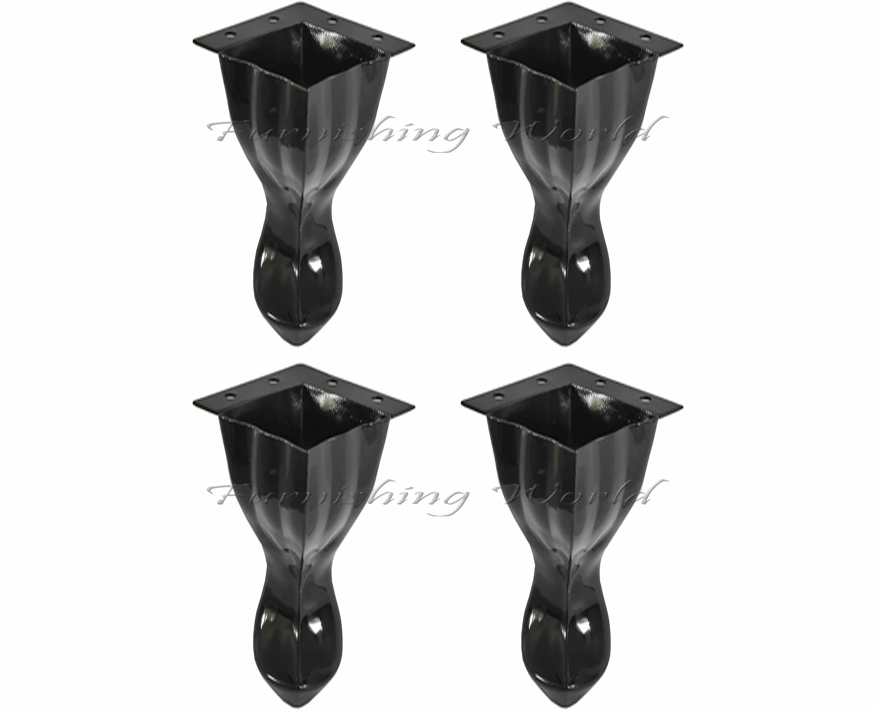 4x New Elegant Design Black Metal Furniture Legs / Feet for Etsy UK