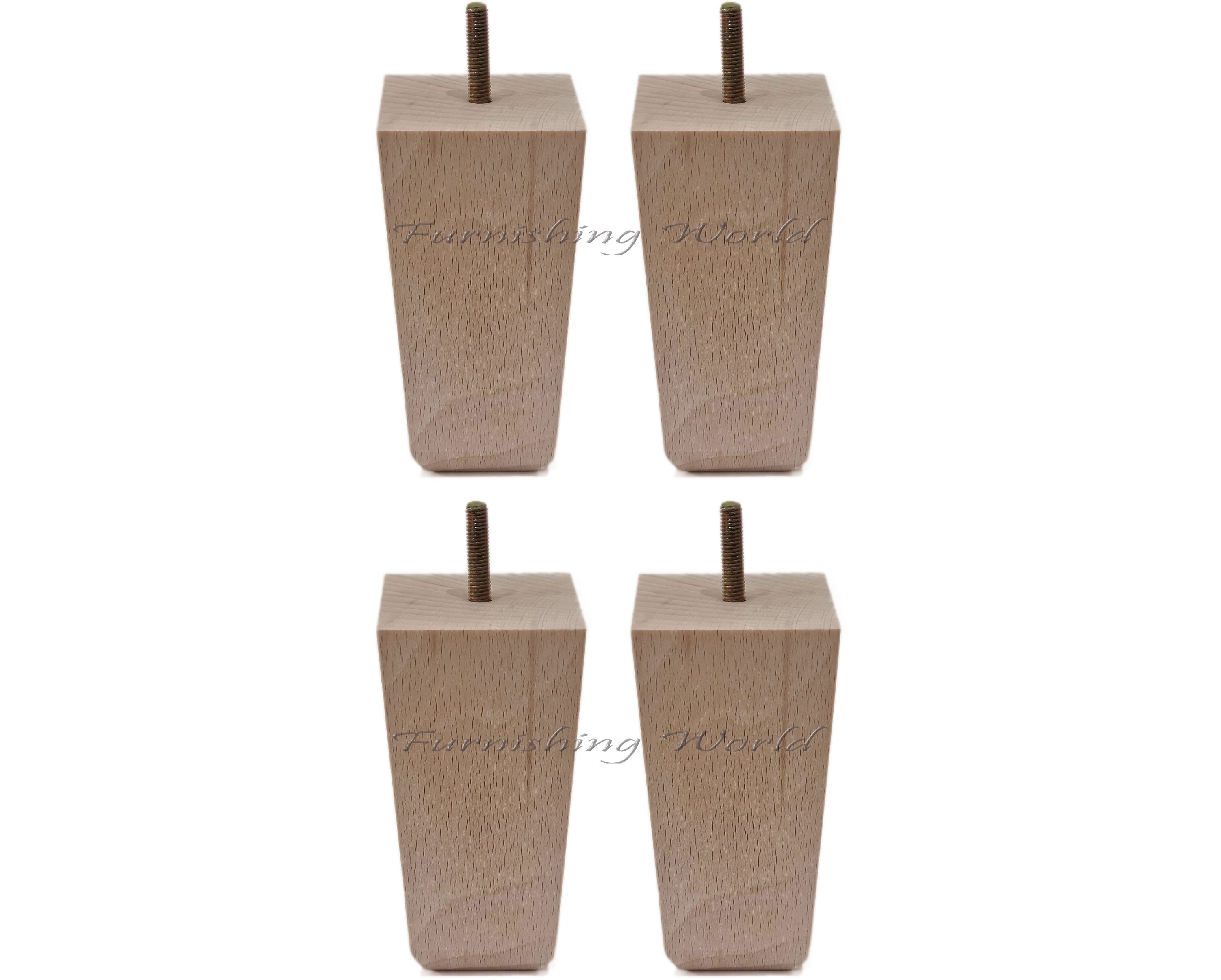 4x Sanded Unpolished Square Shape Wooden Furniture Feet Legs Etsy UK