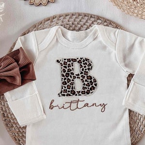 Personalized baby romper and hat set, custom infant girl coming home outfit, embroidery baby shower gift, monogrammed sleeper footies