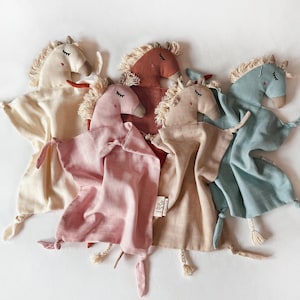 Personalized Animal Lovey, Baby Shower Gift, Baby Blanket, Horse Lovey, Personalized Blanket, Security Blanket, New Baby gift