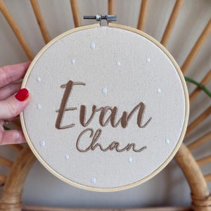 Personalized Baby Stat Sign , Embroidery Hoop, Baby Name Announcement, Nursery Decor, Birth Announcement Sign