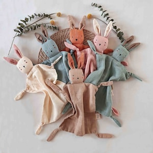 Personalized Animal Lovey, Baby Shower Gift, Baby Blanket, bunny Lovey, Personalized Blanket, Security Blanket, New Baby gift