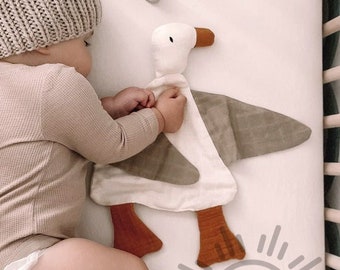 Goose Lovey, Baby Shower Gift, Baby Blanket, Duck Lovey, Animal Security Blanket, New Baby gift