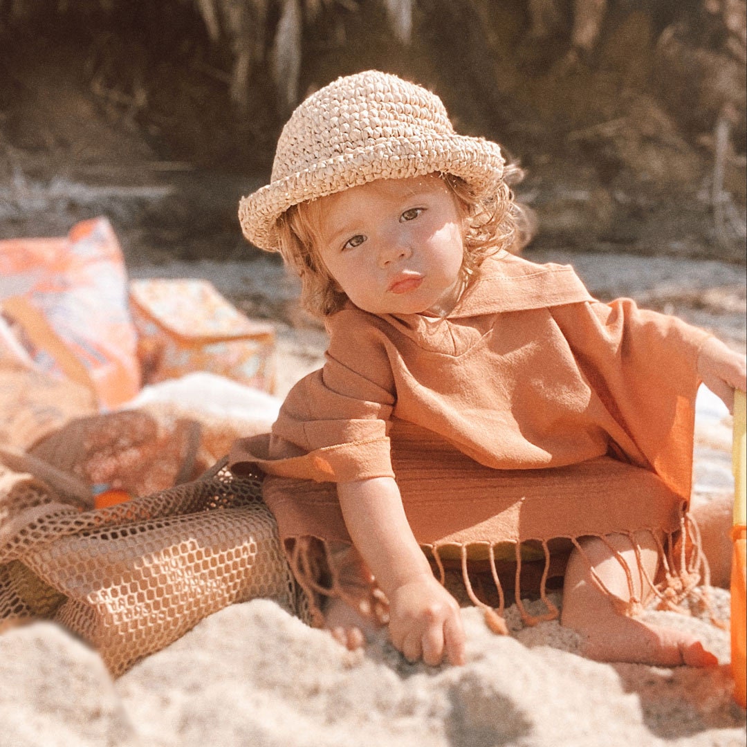 Personalized Kids Turkish Cotton Towel Poncho: Hooded Beach Cover-Up