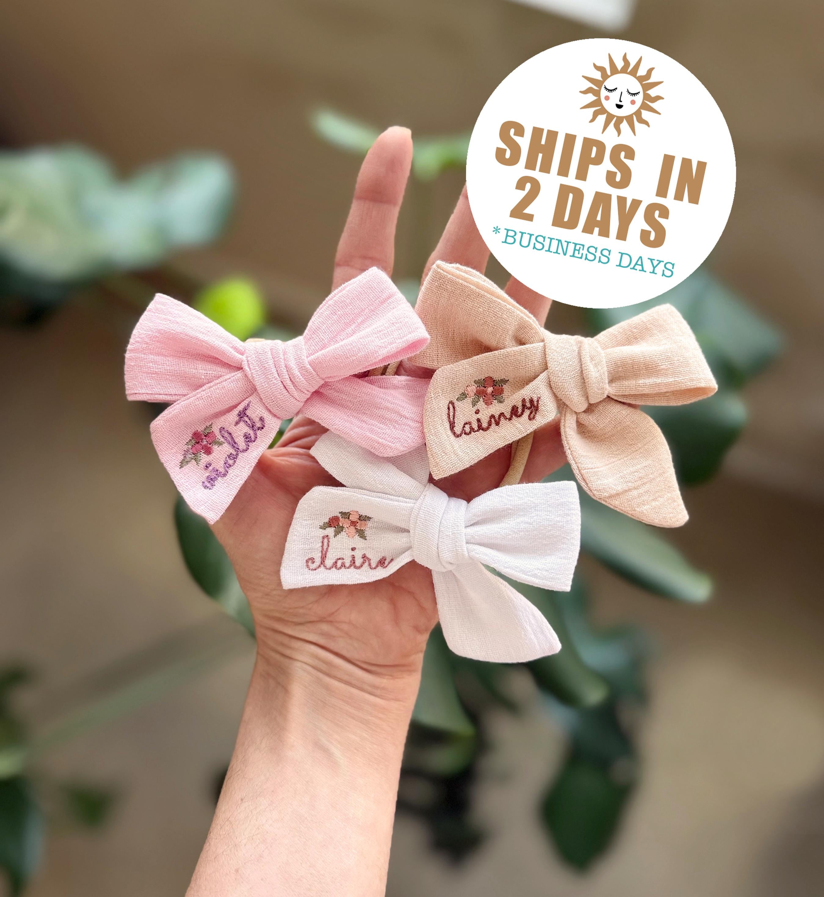 Pink Flower Hair Bow - Etsy