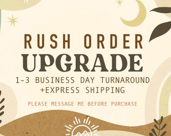Rush Add-On listing Fedex express upgrade ( US only) - Please message before purchase