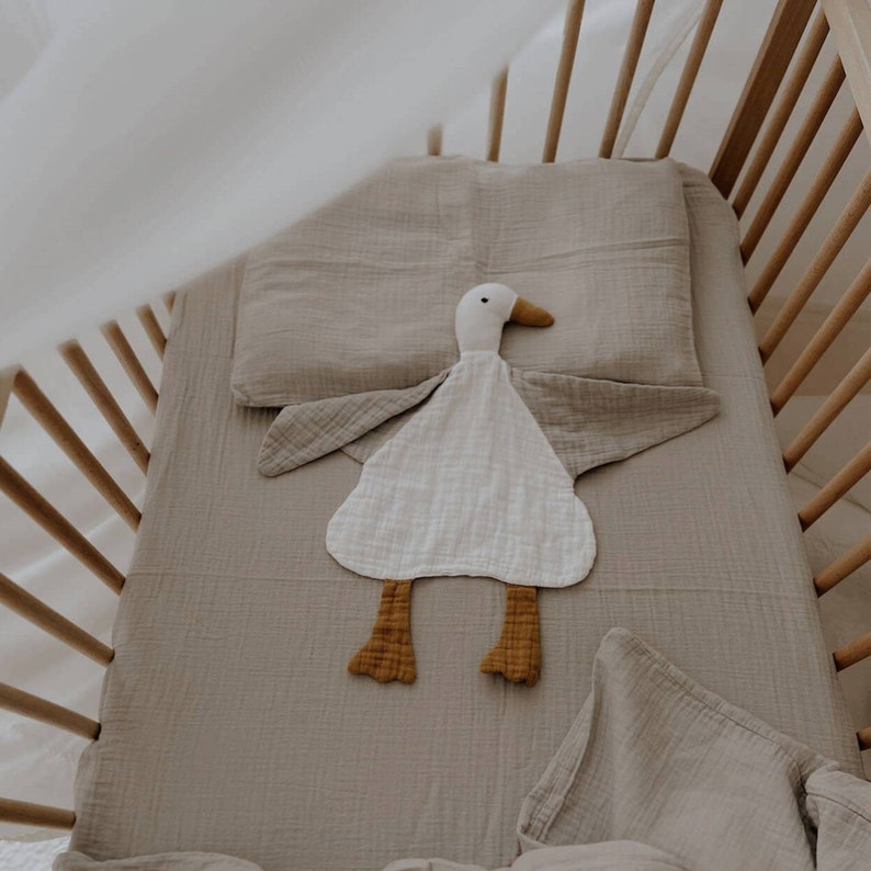 Muslin Goose Puppy Baby Lovey Comforter Blanket Lovey Etsy