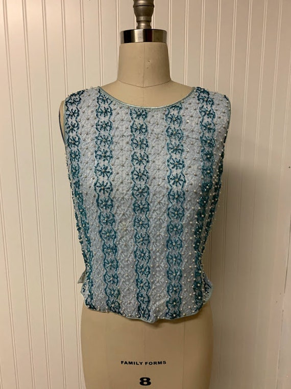 1950's Charles & Co Beaded Top