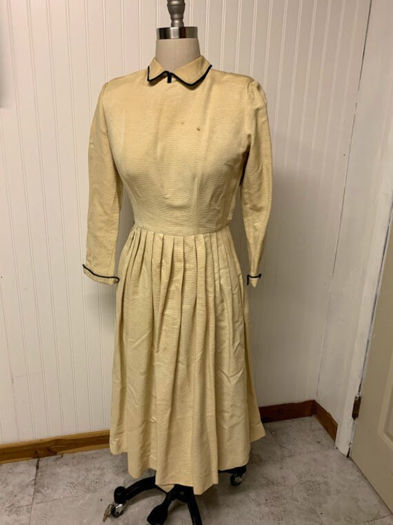 1930's Textured Silk Dress