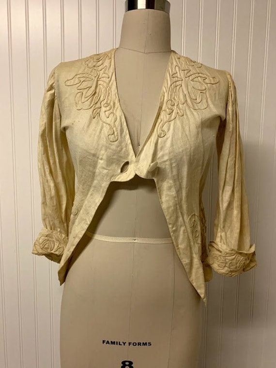 Vintage Edwardian Linen Jacket