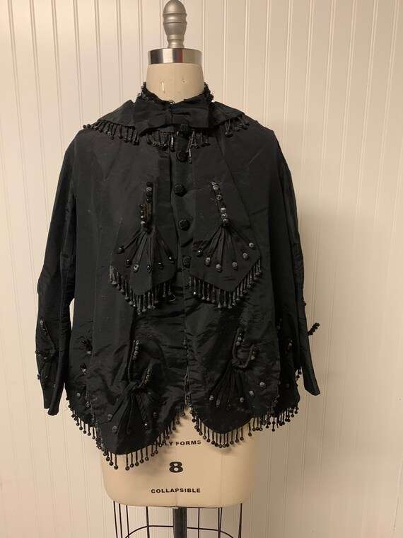 Vintage Victorian Beaded Cape Jacket