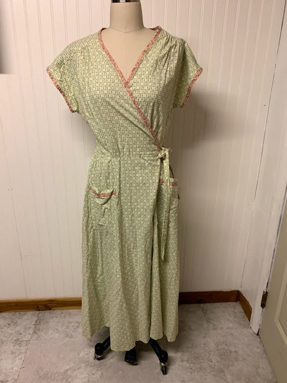 1930's Cotton Wrap Dress