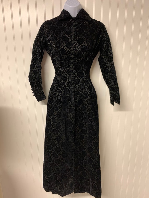 Vintage Flocked Velvet Coat