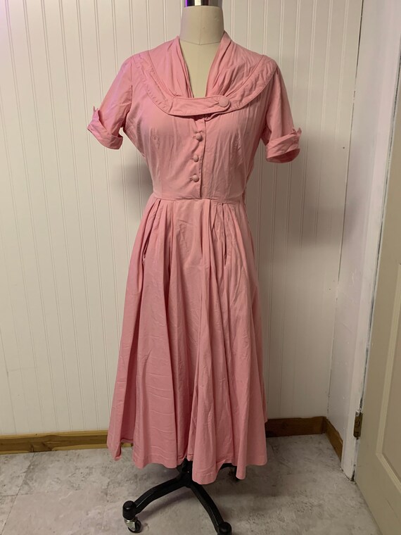 1950’s Tab Collar Cotton Dress