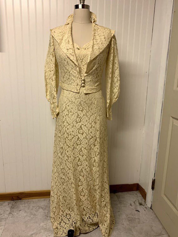 1940's Wedding Gown and Jacket