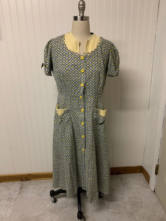 Vintage Strawberry Print Dress