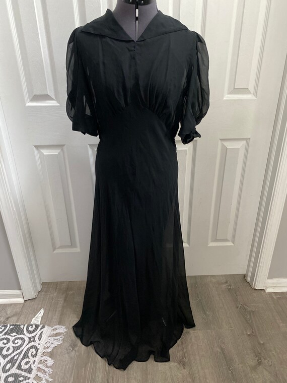 1940s Chiffon Dress