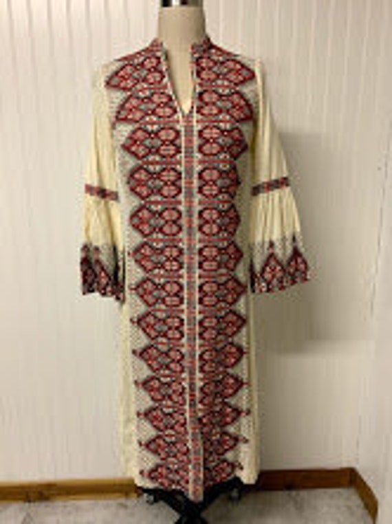 1970's Greek Embroidered Kaftan