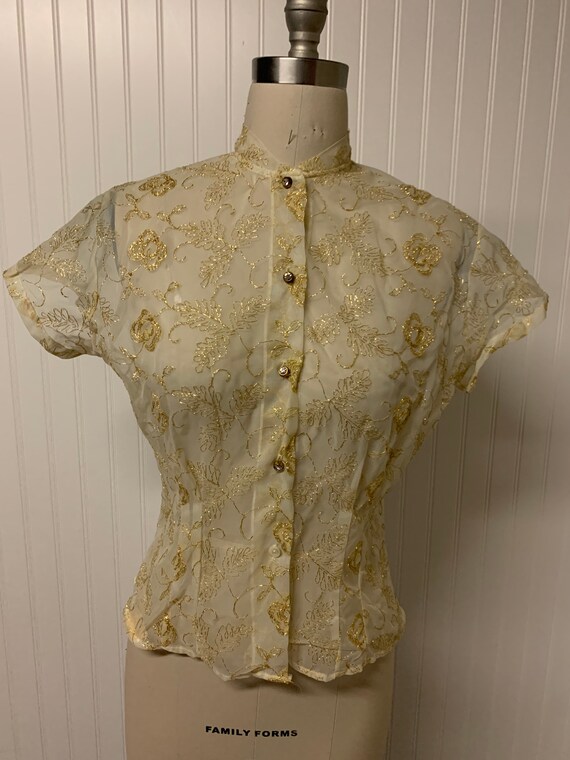 1940’s Sheer Nylon Blouse