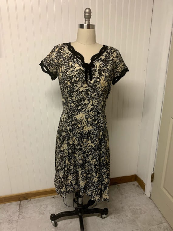 1930's Cotton Printed Dress