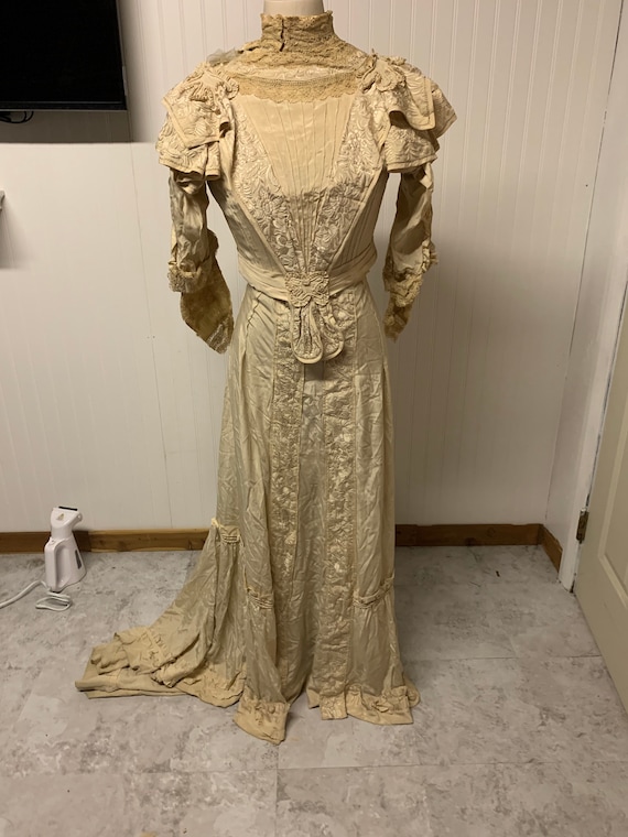 Vintage Silk Victorian Dress