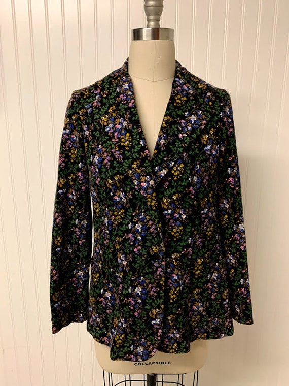 1970's Corduroy Printed Blazer