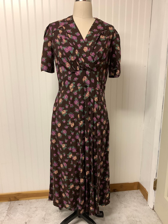 1940s Floral Dress