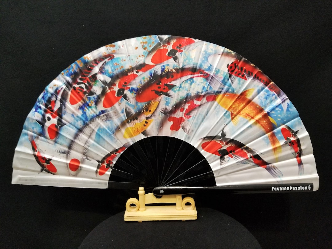 Koi Garden Hand Fan / Fish / Spiritual Awakeness / Abstract / Art ...