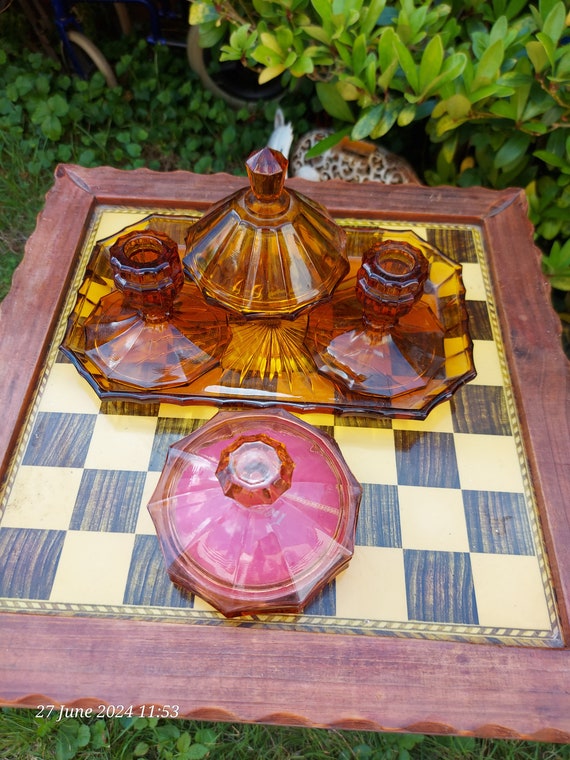 Vintage vanity dressing table set