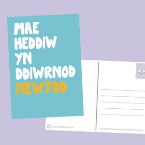 Mae Heddiw Yn Diwrnod Newydd Welsh Positive Postcard / Stampa motivazionale / Affermazione / Decorazioni colorate / Celf Cymraeg / A6 Wall Art