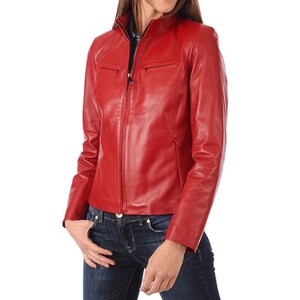 Ladies jacket red colour clearance