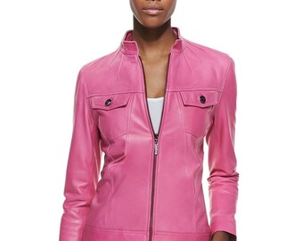 light pink moto jacket