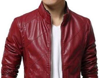 Mens Stylish Lambskin Genuine Leather Jacket 419 Mens Stylish Lambskin Genuine Leather Jacket 419