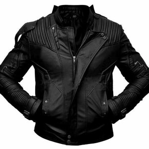 New Men's Genuine Lambskin Leather Jacket Black Motorcycle - Etsy