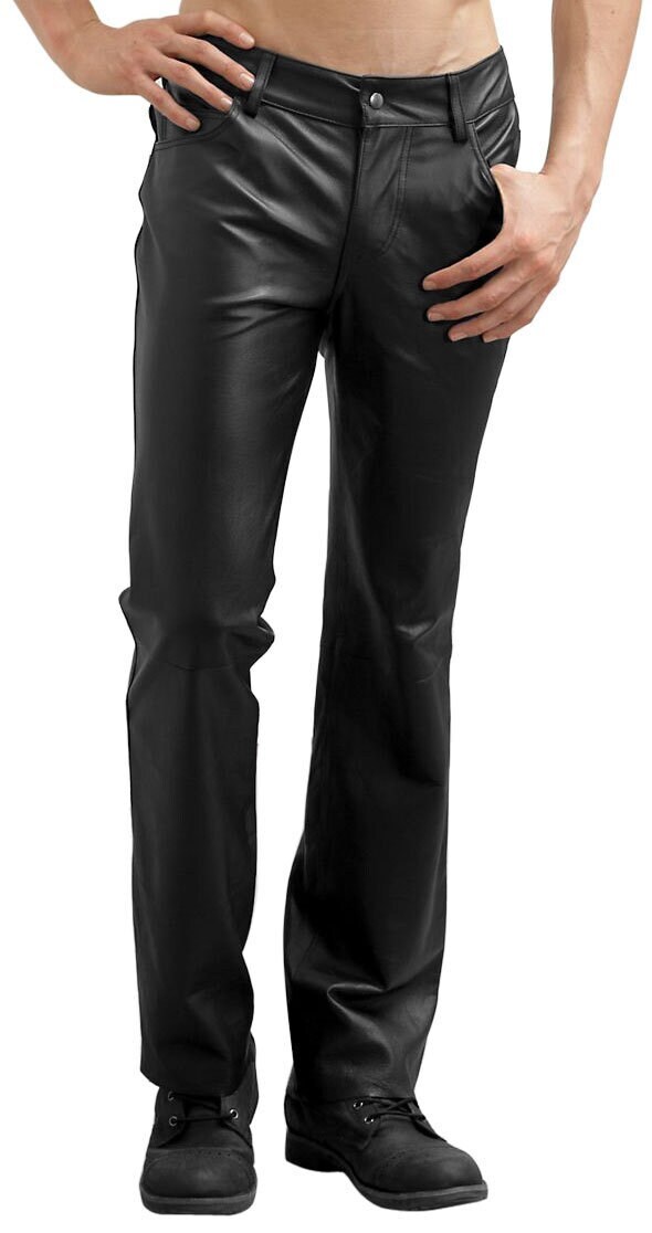 mens leather pants size 38