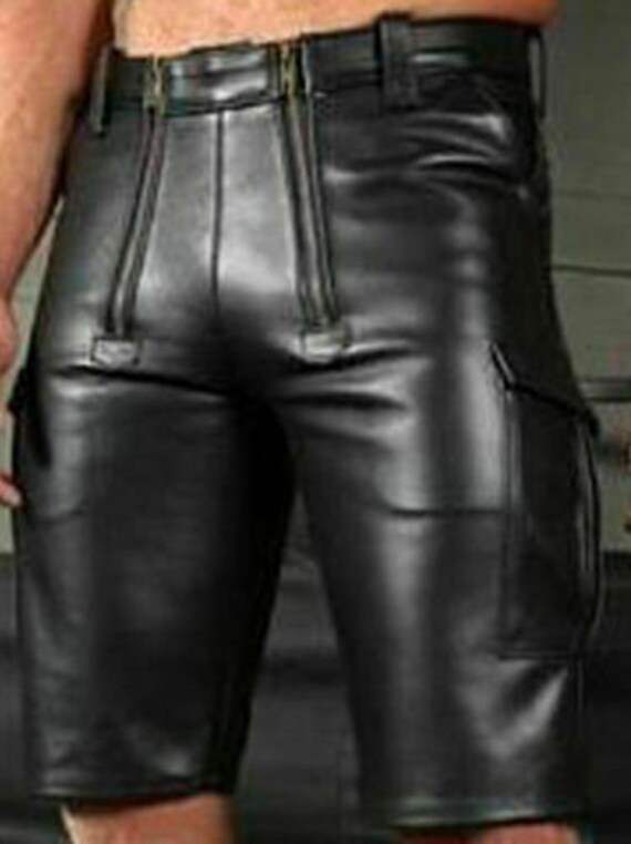 Mens Boxer Shorts Soft Black Sheep Lambs Leather Underwear - (SHORTS3-BLK)