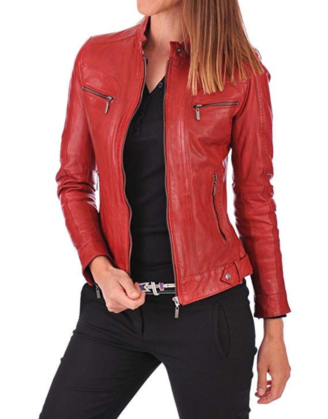 Women Leather Jacket Coat Genuine Lambskin Pure Leather Bomber - Etsy