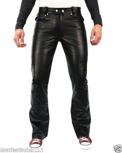 Classic Men's Genuine Lambskin Real Leather Black Pant - Etsy