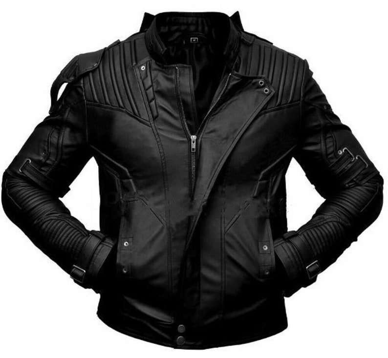New Men's Genuine Lambskin Leather Jacket Black Motorcycle Etsy