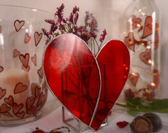 one heart Vase Windlicht Glaskunst Valentinstag Geschenk