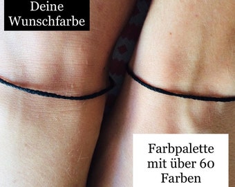 Schmales dezentes süßes geflochtenes Freundschaftsarmband in allen Farben verfügbar Minimalistisch dünn Für Frauen und Männer