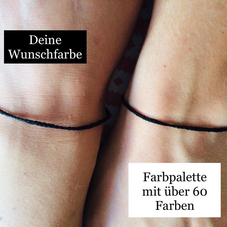 Schmales dezentes süßes geflochtenes Freundschaftsarmband in allen Farben verfügbar Minimalistisch dünn Für Frauen und Männer Bild 1