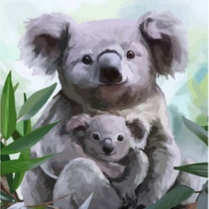 Koala-ty time - DIY Paint By Numbers 40x50 Same day AU shipping