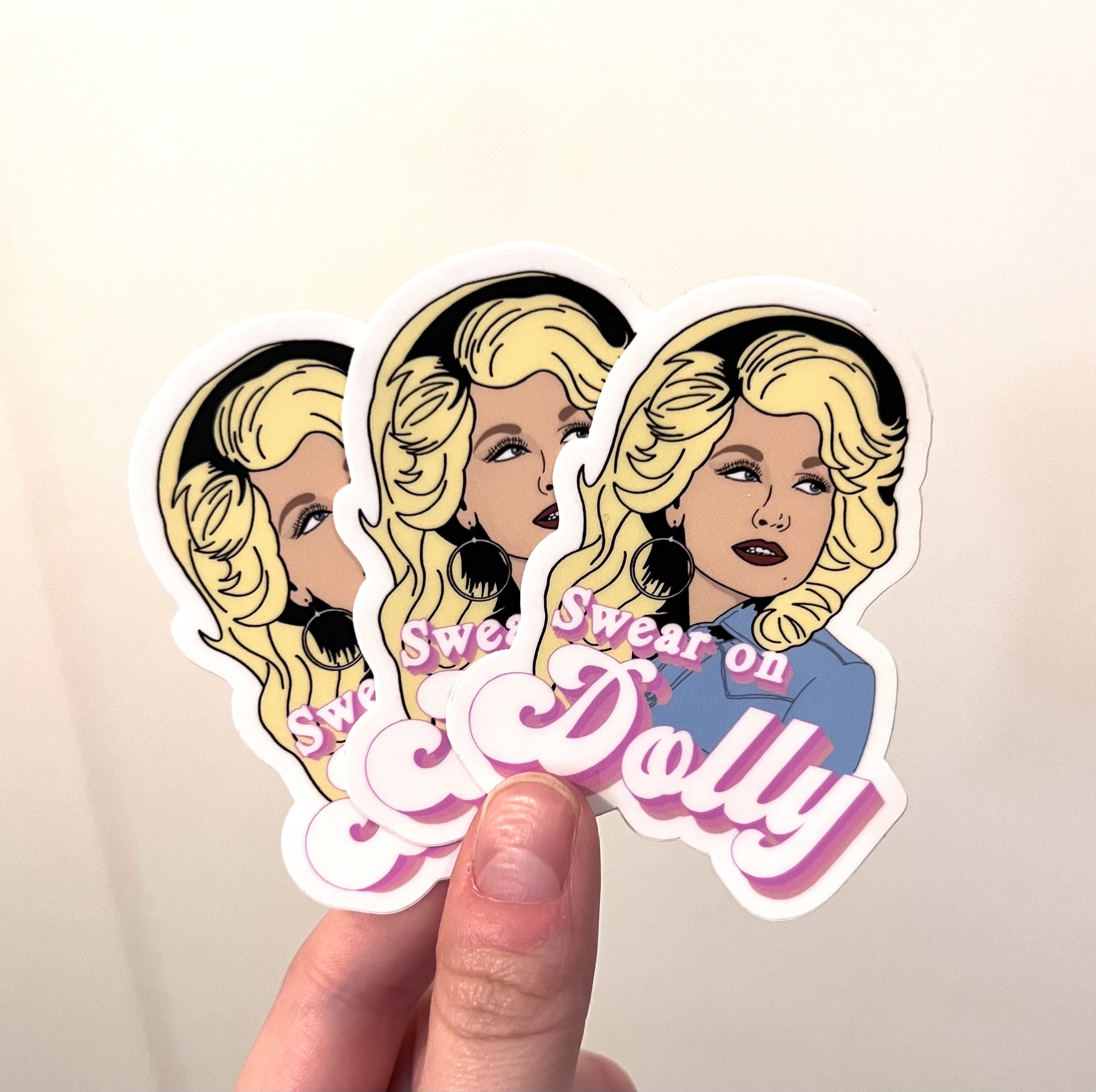 Swear on Dolly Water/weather Proof Sticker Etsy