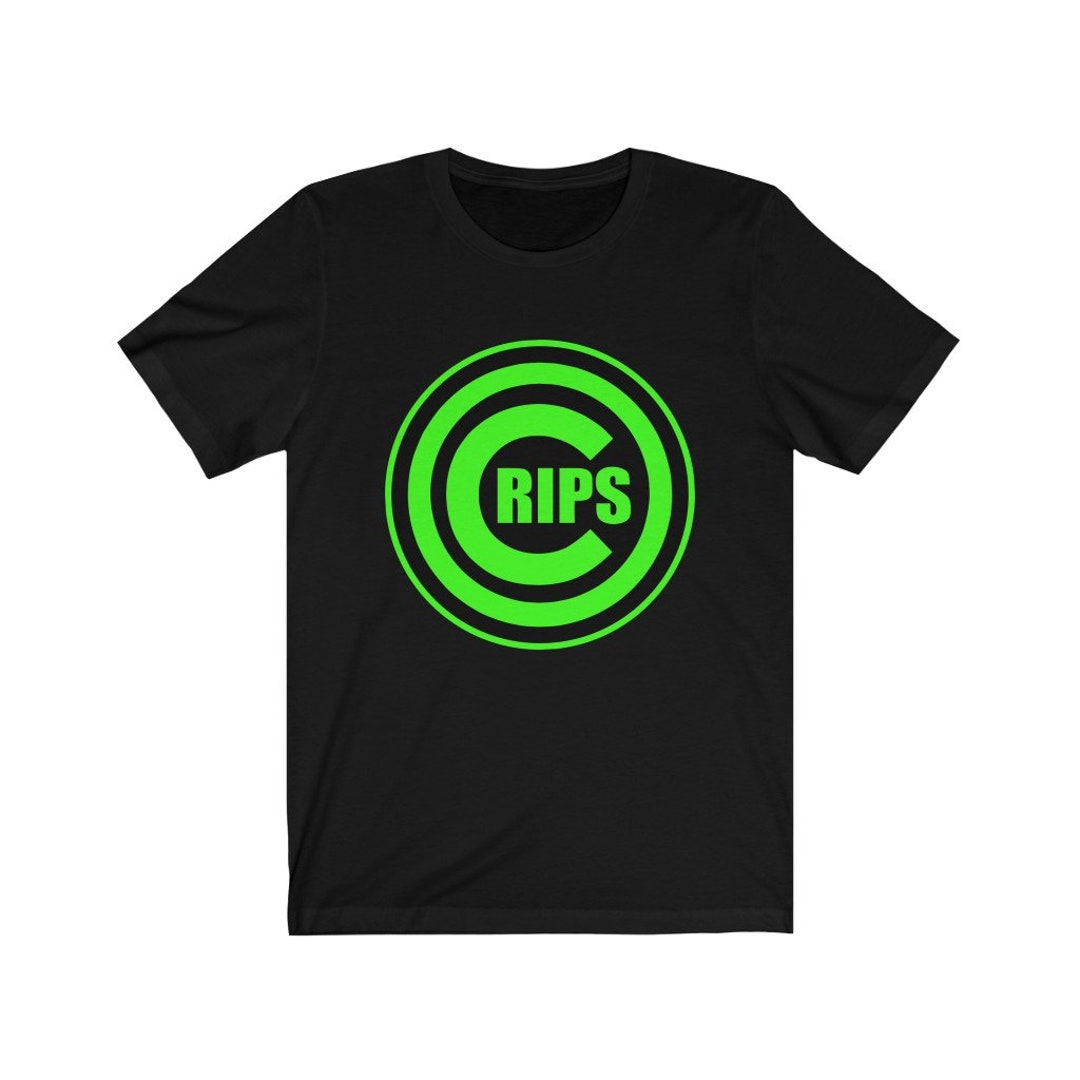 Crips Logo Neon Green Short Sleeve Teecrip Gang Shirt Etsy