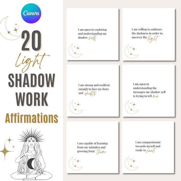 Spiritual Template, Instagram Posts, Affirmations, Shadow Work, Healing Posts