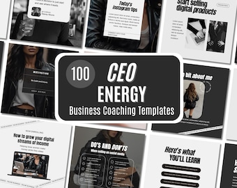 Luxury Instagram Templates Business Coaching Canva, Black and White Aesthetic, Social Media Branding Digital Marketing