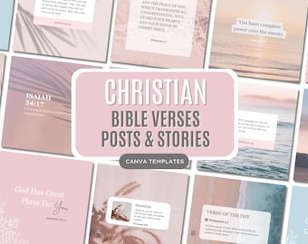 Christliche Instagram-Posts, Bibelverse für Instagram, christliche Canva-Vorlagen, Social-Media-Vorlagen für Glaubensgemeinschaften, Instagram-Story-Vorlagen für Kirchen