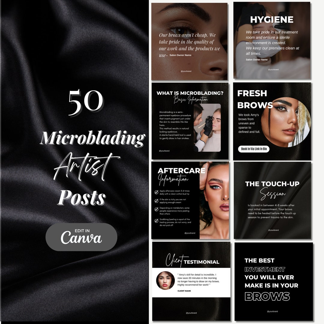 Microblading Instagram Template, Microblading Posts, PMU Instagram ...